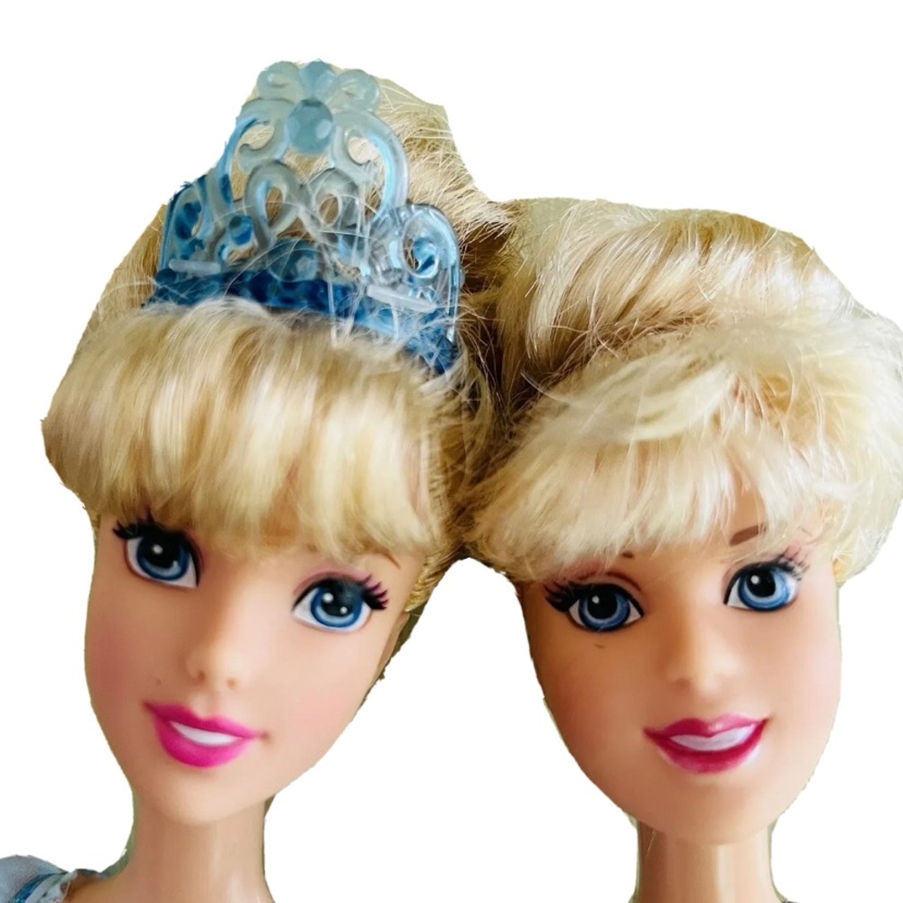 Disney Sparkling Princess + Ballerina TWO Cinderella 12" Dolls Mattel For OOAK